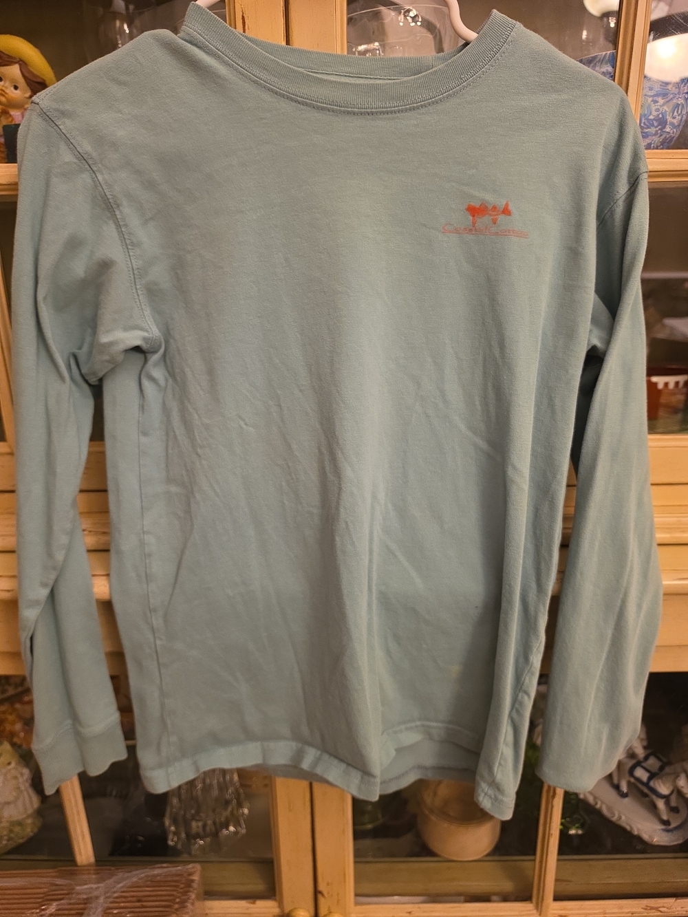 Kids Long-Sleeve Crewneck Tee - Light Teal